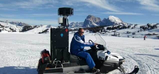 Google SKi View Snowmobile w Południowym Tyrolu