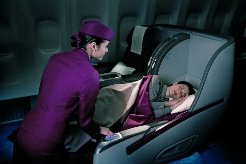 Klasa business w samolocie Qatar Airways